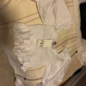 White Puff Sleeve Top